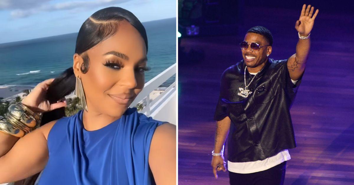 ashanti debuts baby bump engaged nelly photos