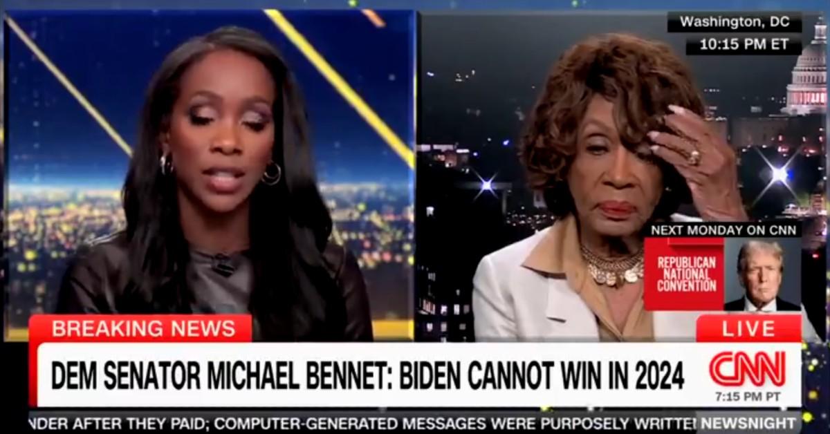maxine waters adjusts wig live cnn viral election