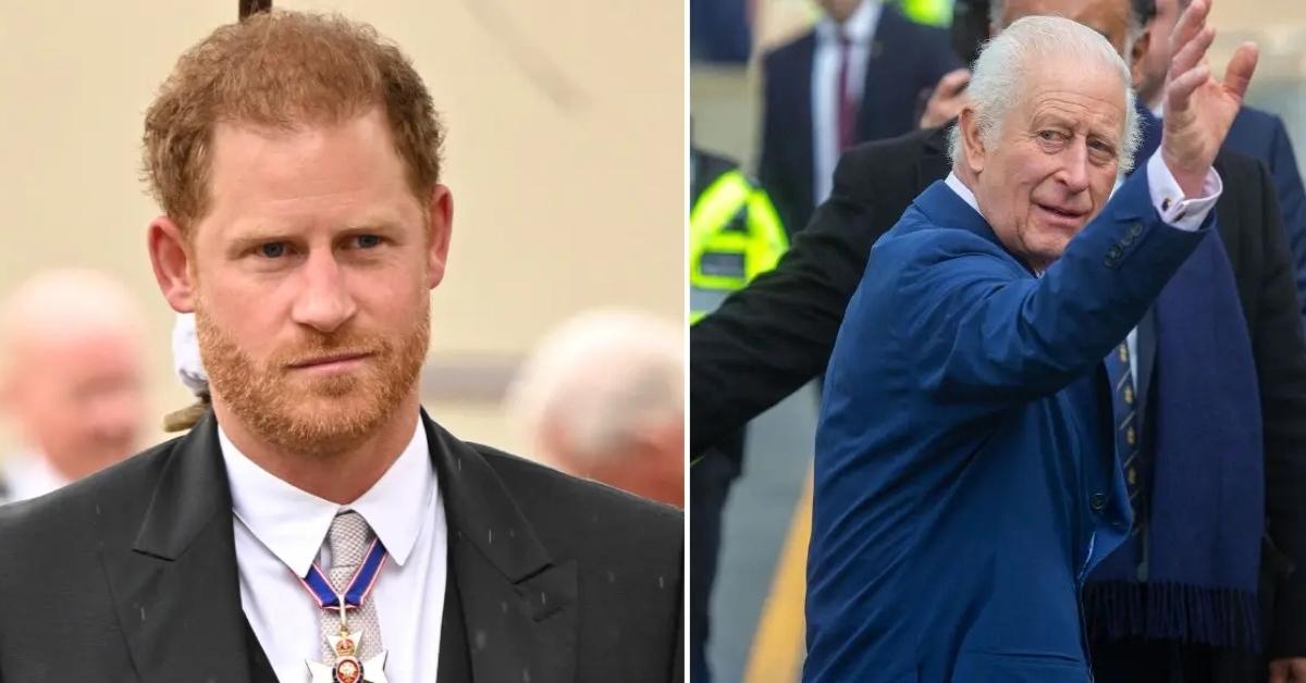Composite photo of Prince Harry and King Charles