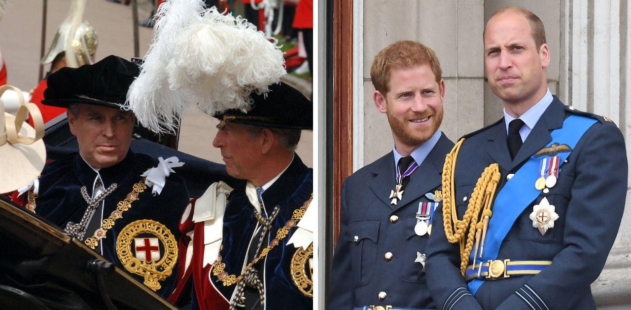 prince andrew king charles feud royal lodge bitter rivals prince harry prince william