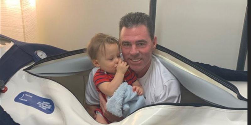 Jim Edmonds At Therapy With Son Hart